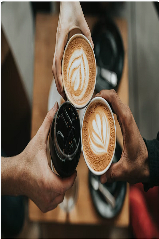 Pour-over coffee dripping into a mug